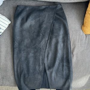 Free people black slit skirt